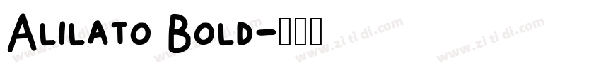 Alilato Bold字体转换